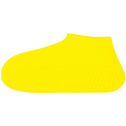 Waterproof Antiskid Silicone Outdoor Rainboots Shoes Cover, Size: S (25-33)(Yellow)-garmade.com