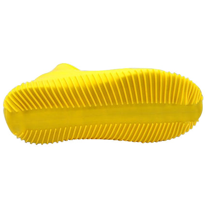 Waterproof Antiskid Silicone Outdoor Rainboots Shoes Cover, Size: S (25-33)(Yellow)-garmade.com