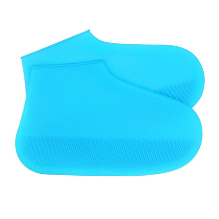 Waterproof Antiskid Silicone Outdoor Rainboots Shoes Cover, Size: L (40-45)(Sky Blue)-garmade.com