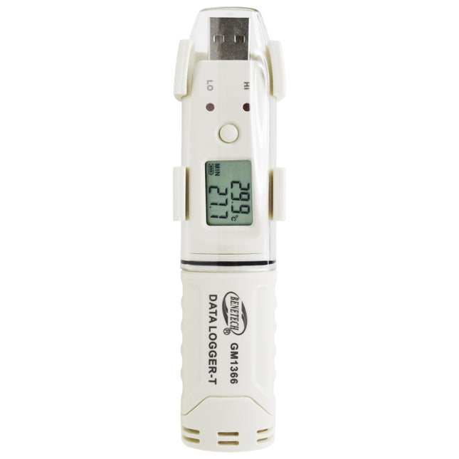 BENETECH GM1366 USB Digital Temperature and Humidity Recorder Meter with Alarm-garmade.com