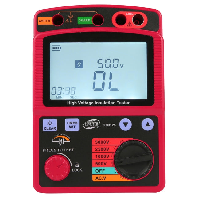 BENETECH GM3125 High Voltage Insulation Tester Resistance Tester-garmade.com
