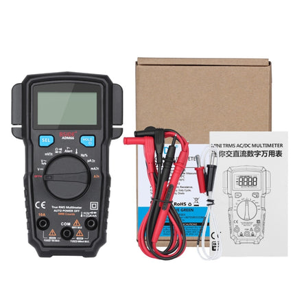 BSIDE ADM66 Handheld Household 6000 Count AC / DC Current Voltage Capacitor Automatic Range Multimeter with LCD Backlight & Card Slot Function-garmade.com