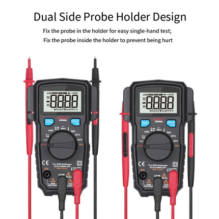 BSIDE ADM66 Handheld Household 6000 Count AC / DC Current Voltage Capacitor Automatic Range Multimeter with LCD Backlight & Card Slot Function-garmade.com
