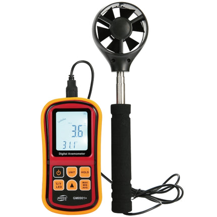 BENETECH GM8901+ High Accuracy Anemometer Wind Speed Gauge Temperature Measure Digital LCD Display Meter Measuring Tool-garmade.com