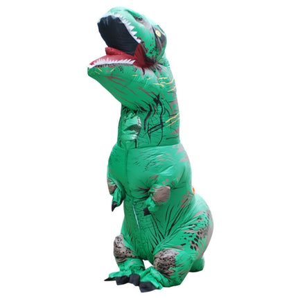 Inflatable Dinosaur Adult Costume Halloween Inflated Dragon Costumes Party Carnival Costume for Women Men(Green)-garmade.com