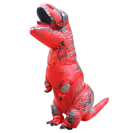 Inflatable Dinosaur Adult Costume Halloween Inflated Dragon Costumes Party Carnival Costume for Women Men(Red)-garmade.com