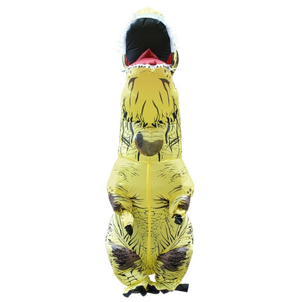 Inflatable Dinosaur Adult Costume Halloween Inflated Dragon Costumes Party Carnival Costume for Women Men(Yellow)-garmade.com