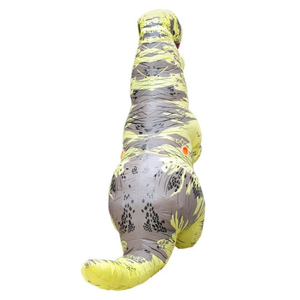 Inflatable Dinosaur Adult Costume Halloween Inflated Dragon Costumes Party Carnival Costume for Women Men(Yellow)-garmade.com
