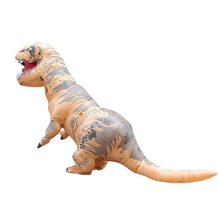 Inflatable Dinosaur Adult Costume Halloween Inflated Dragon Costumes Party Carnival Costume for Women Men(Brown)-garmade.com