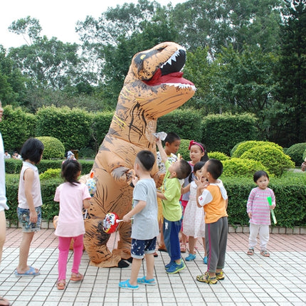 Inflatable Dinosaur Adult Costume Halloween Inflated Dragon Costumes Party Carnival Costume for Women Men(Brown)-garmade.com