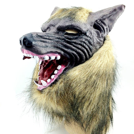 Halloween Mask Latex Wolf Head Cap Halloween Festival Party Fancy Masquerade Masks-garmade.com