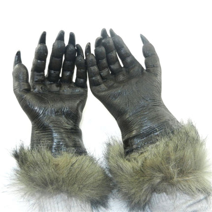 1 Pair Halloween Decoration Latex Wolf Gloves Halloween Festival Party Fancy Masquerade Glove Props-garmade.com