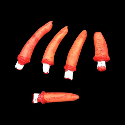 Halloween Horror Props April Fool Day Party Prop Body Parts Decoration 5 Bloody Fingers-garmade.com