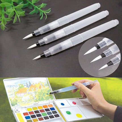 3 PCS Pilot Ink Pen for Water Brush Watercolor Calligraphy Painting Tool Set Office Stationery,(Size:S,M,L)-garmade.com
