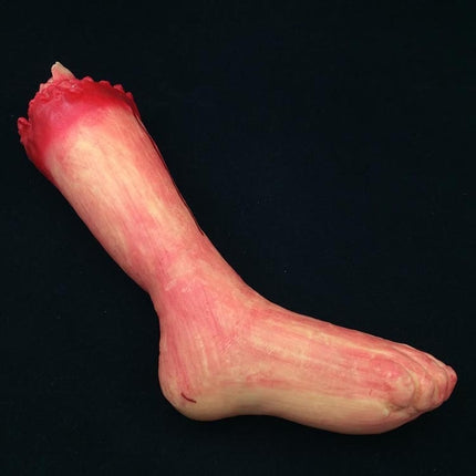 42cm Halloween Horror Props April Fool Day Party Prop Body Parts Decoration Long Bloody Foot-garmade.com