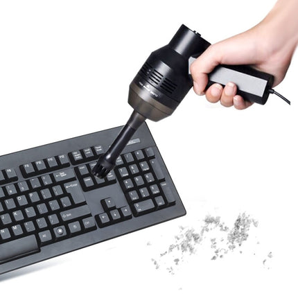 HK-6019A 3.5W Portable USB Powerful Suction Cleaner Computer Keyboard Brush Nozzle Dust Collector Handheld Sucker Clean Kit (Black)-garmade.com