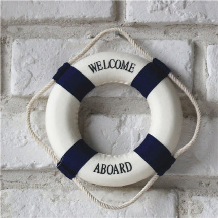 Decorative Life Ring Buoy Home Wall Door Hangings Decor, Diameter: 7cm / 14cm(Blue)-garmade.com