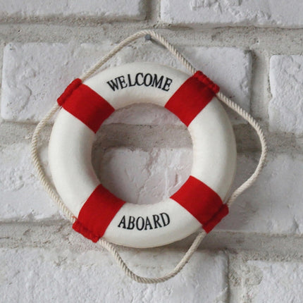 Decorative Life Ring Buoy Home Wall Door Hangings Decor, Diameter: 7cm / 14cm(Red)-garmade.com