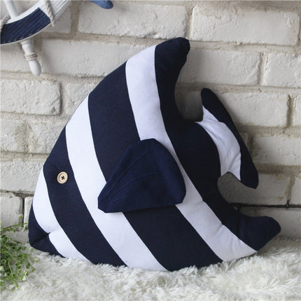 Fish Shape Cushion Bed Backrest Support Throw Pillow with Pillow Insert, Size: 48 x 45cm(Blue)-garmade.com