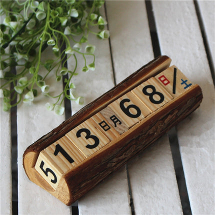 2 PCS Creative Wooden Cubes Perpetual Calendar Desk Decorations, Size: 12*5.5*4.5cm-garmade.com