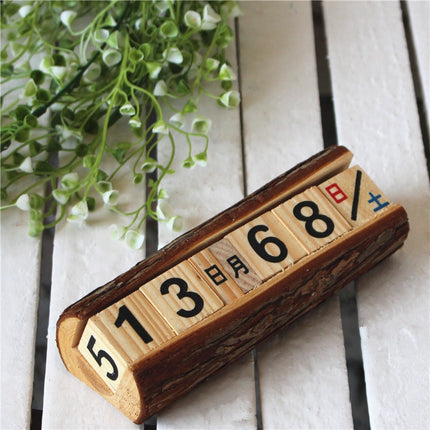 2 PCS Creative Wooden Cubes Perpetual Calendar Desk Decorations, Size: 16*6*5cm-garmade.com