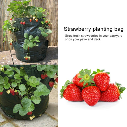 CMD-3 3 Gallon Hanging Strawberry PE Planting Bag Horticultural Flower Planting Bag(Green)-garmade.com