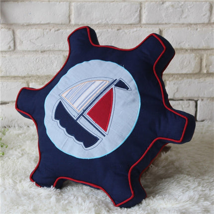 Pirate style Cushion Bed Backrest Support Throw Pillow with Pillow Insert, Size: 47 x 47cm(Blue)-garmade.com