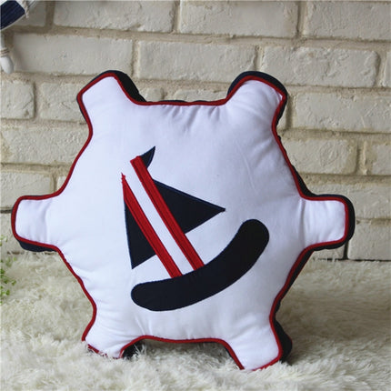 Pirate style Cushion Bed Backrest Support Throw Pillow with Pillow Insert, Size: 47 x 47cm(White)-garmade.com