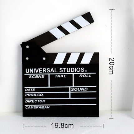 2 PCS Wooden Clapboard Director Film Movie Clapper Board Slate Home Decoration, Random Color Delivery-garmade.com