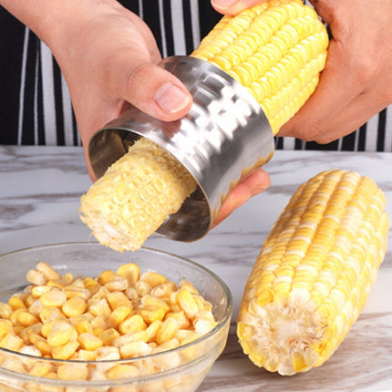 Round Shaped 304 Stainless Steel Household Corn Cutter Cob Corn Stripper Kitchen Tool-garmade.com