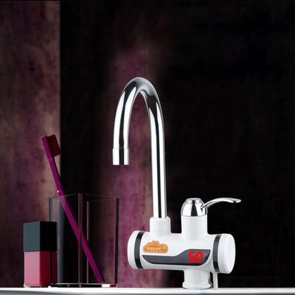 3s Fast Heat Electrothermal Rotatable Faucet Water Tap with Digital Display, 220V, Size: L-garmade.com