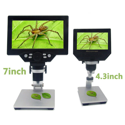 G1200 7 inch LCD Screen 1200X Portable Electronic Digital Desktop Stand Microscope, EU Plug-garmade.com