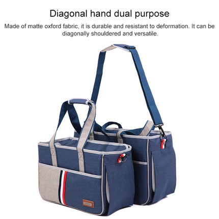 DODOPET Outdoor Portable Oxford Cloth Cat Dog Pet Carrier Bag Handbag Shoulder Bag, Size: 43 x 19 x 26cm (Blue)-garmade.com