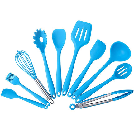 kn7050 10 in 1 Silicone Kitchen Tool Set(Blue)-garmade.com