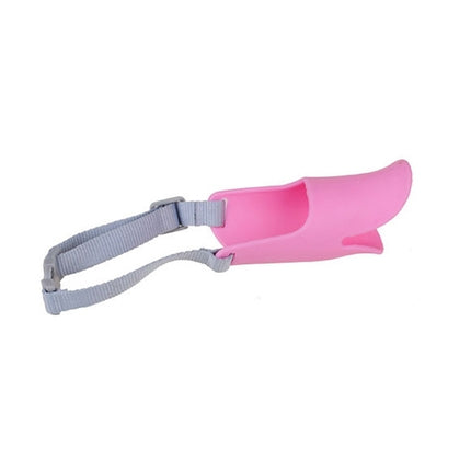 Cute Duck Mouth Shape Silicone Muzzle for Pet Dog, Size: M (Pink)-garmade.com