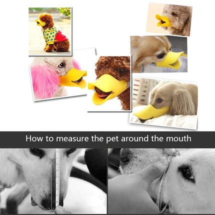 Cute Duck Mouth Shape Silicone Muzzle for Pet Dog, Size: M (Pink)-garmade.com