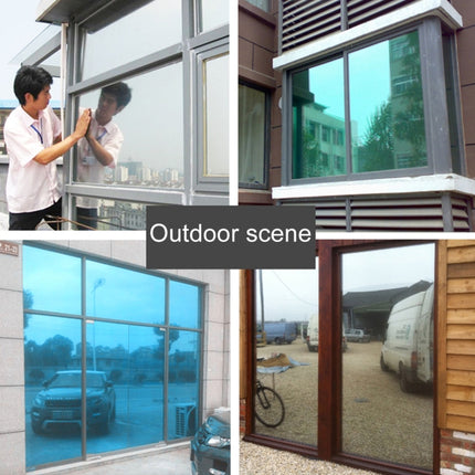 UV Reflective One Way Privacy Decoration Glass Window Film Sticker, Width: 100cm, Length: 1m(Gold)-garmade.com