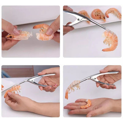 304 Stainless Steel Shrimp Shelling Tool Seafood Shell Remover Kitchen Gadgets-garmade.com