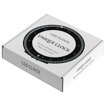 Creative Silent Circular LED Clock (Black)-garmade.com