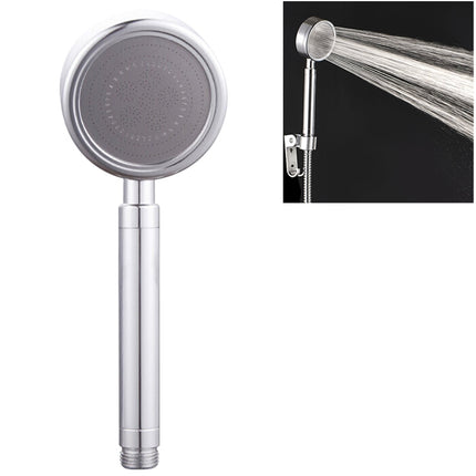 Space Aluminum Round Shape High Pressure Handheld Shower Head Water Saving Bathroom Accessories, Size: 23 x 8.2 x 2cm(Silver)-garmade.com