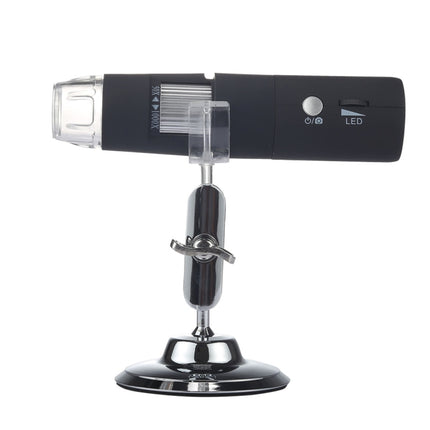 50X~1000X Magnifier HD Image Sensor 1920x1080P USB WiFi Digital Microscope with 8 LED & Professional Stand (Black)-garmade.com