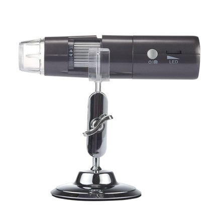50X~1000X Magnifier HD Image Sensor 1920x1080P USB WiFi Digital Microscope with 8 LED & Professional Stand (Grey)-garmade.com