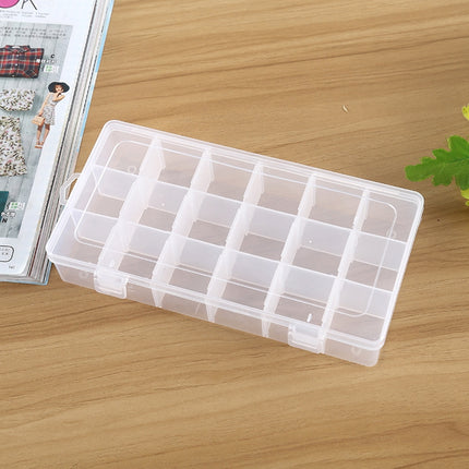 Plastic Organizer Container Storage Box 18 Slots Removable Grid Compartment for Jewelry Earring Fishing Hook Small Accessories-garmade.com