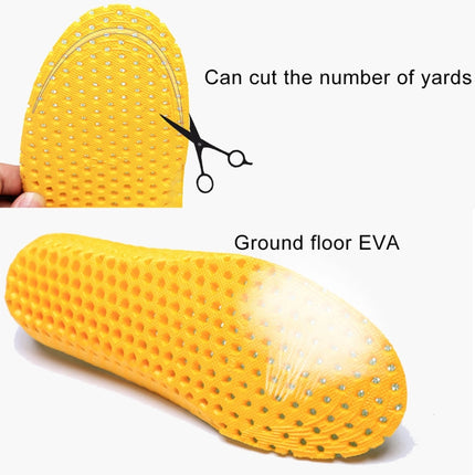 1 Pair Sports Shock Absorption Breathable Soft Thick Sweat Absorbent Insoles for Men / Women, Size: L(41-46 Yards)(Green)-garmade.com