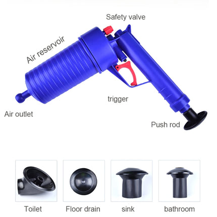 Kitchen Toilet High Pressure Drain Pipes Sinks Air Power Blaster Cleaner Plunger Clog Remover-garmade.com