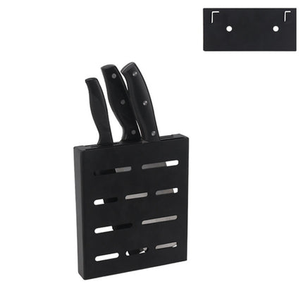 Stainless Steel Wall-mounted Kitchen Rack Hanging Kinfe Holder (Black)-garmade.com
