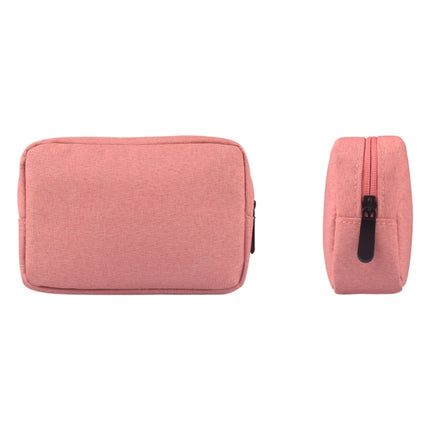 Simple Multi-functional Digital Device Travel Storage Bag for Phones, Power Bank, U-disk, Earphones, Data Cable and etc, Big Size: 23*11*5cm(Pink)-garmade.com