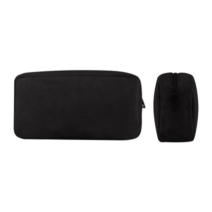 Simple Multi-functional Digital Device Travel Storage Bag for Phones, Power Bank, U-disk, Earphones, Data Cable and etc, Small Size: 16*11*5cm(Black)-garmade.com
