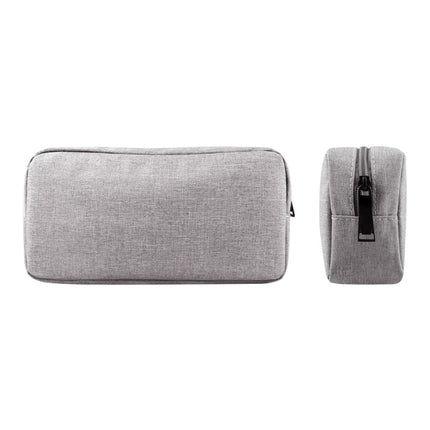 Simple Multi-functional Digital Device Travel Storage Bag for Phones, Power Bank, U-disk, Earphones, Data Cable and etc, Small Size: 16*11*5cm(Grey)-garmade.com