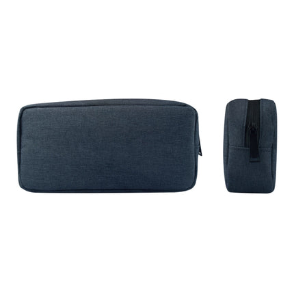 Simple Multi-functional Digital Device Travel Storage Bag for Phones, Power Bank, U-disk, Earphones, Data Cable and etc, Small Size: 16*11*5cm(navy)-garmade.com